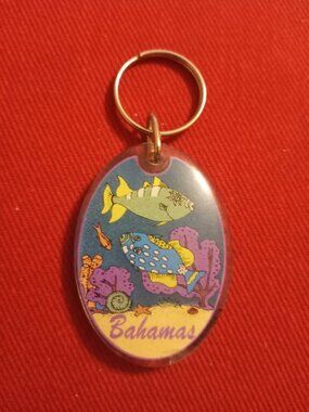The Bahamas Plastic Souvenir Keychain